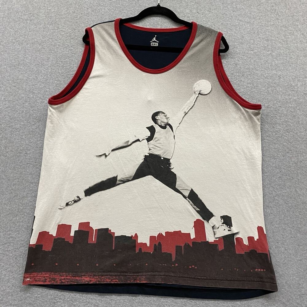 Jordan Jumpman Dunk Tank Top 3XL Bred Chicago Basketball Streetwear Graphic